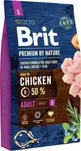 Сухой корм Brit Premium by Nature Adult S Hight in Chicken с курицей для взрослых собак мелких пород 8кг (526307)