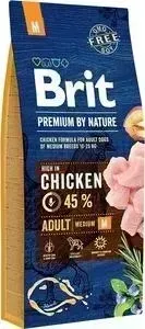Сухой корм Brit Premium by Nature Adult M Hight in Chicken с курицей для взрослых собак средних пород 15кг (526376)