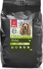 Сухой корм BLITZ Holistic Adult All Breeds Low Grain Fresh Duck низкозерновой с уткой для собак всех пород 12кг