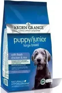 Сухой корм ARDEN GRANGE Puppy/Junior Large Breed with Fresh ChickenRice с курицей и рисом для щенков и молодых собак крупных пород 2кг (AG602280): хар