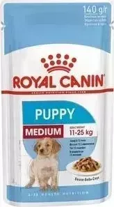 Пауч Royal Canin Medium Puppy Sause-Sobe кусочки в соусе собе для щенков средних пород c 2 до 10мес 140г