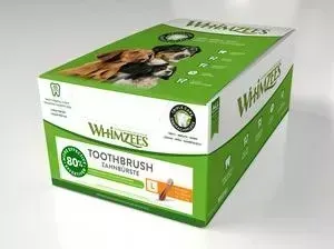 Лакомство Whimzees Toothbrush Star L Bulk In Display Box Зубная щетка для собак L 15см 30шт в коробке (WHZ244ROW)