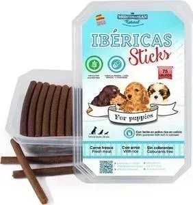 Лакомство MEDITERRANEAN IBERICAS Sticks For Pappies Fresh Meat палочки из свежего мяса для щенков 900г (75шт)