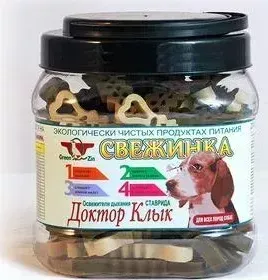 Лакомство GreenQZin Свежинка Доктор клык освежитель дыхания ставрида для собак всех пород 480г (KIMc480t)