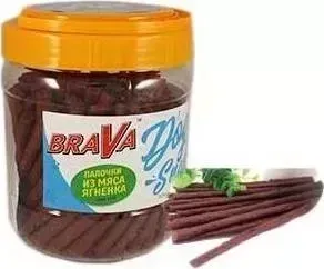 Лакомство BraVa Dog Snacks палочки из мяса ягнёнка для собак 700 г (110694)