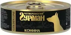 Консервы Четвероногий гурман Golden Line конина для собак 100г