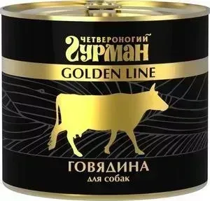 Консервы Четвероногий гурман Golden Line говядина для собак 500г