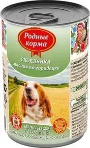 Корм Родные Корма Скоблянка мясная по-городецки для собак 410г