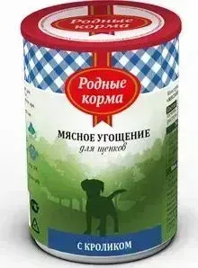Корм Родные Корма Мясное угощение с Кроликом для щенков 340г