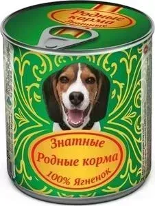 Корм Родные Корма Знатные 100 &#037; Ягненок для собак 340г