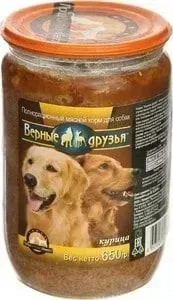 Консервы Верные друзья Курица для собак 650г