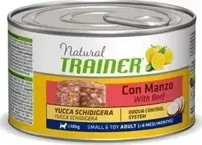 Консервы Trainer Natural Small Toy Adult with Beef с говядиной для взрослых собак мелких и миниатюрных пород 150г