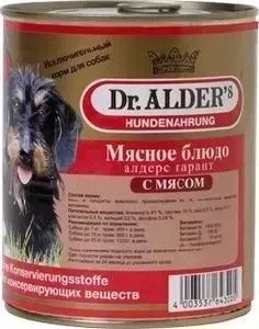 Консервы Dr.ALDER&amp;#039;s Dr.ALDER&s Мясное блюдо алдерс гарант с мясом (говядина) для собак 750г (7737)