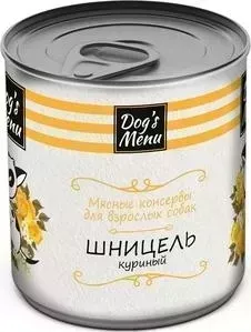Консервы Dog&amp;#039;s Menu Dog&s Menu Шницель куриный для взрослых собак 750г