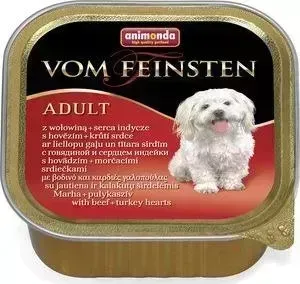 Консервы Animonda Vom Feinsten Adult с говядиной и сердцем индейки для собак 150г (82966)
