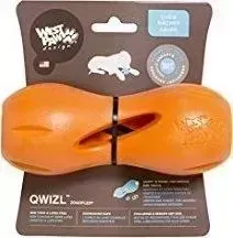 Игрушка Zogoflex Qwizl Small гантеля оранжевая 14x6 см для собак (West Paw Design)