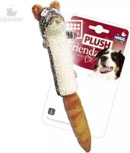 Игрушка GiGwi Plush Friendz Squeak белка с пищалкой для собак (75309)