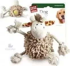 Игрушка GiGwi Dog Toys Squeaker жираф с теннисным мячом для собак (75072)