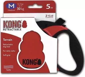 Рулетка KONG Terrain M лента 5м красная для собак до 30кг