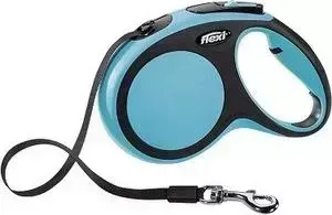 Рулетка Flexi New Comfort М лента 5м черный/синий для собак до 25кг
