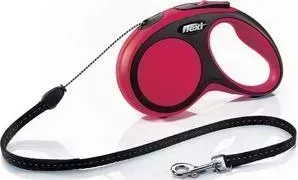 Рулетка Flexi New Comfort S трос 5м черная/красная для собак до 12кг