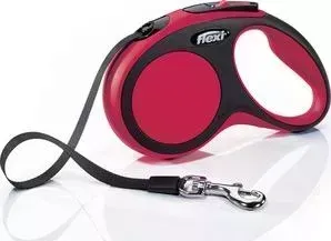 Рулетка Flexi New Comfort S лента 5 м черная/красная для собак до 15кг