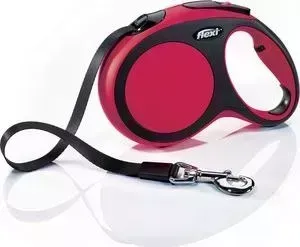 Рулетка Flexi New Comfort L лента 5м черная/красная для собак до 60кг