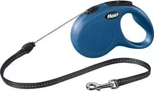 Рулетка Flexi New Classic S трос 5м синяя для собак до 12кг