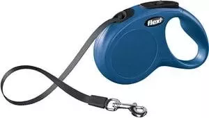 Рулетка Flexi New Classic S лента 5м синяя для собак до 15кг
