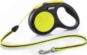 Рулетка Flexi Neon Reflect S трос 5м для собак до 12кг