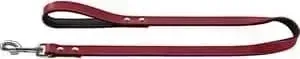 Поводок Hunter Leash Basic 18/100 nickel-plated кожа красный для собак