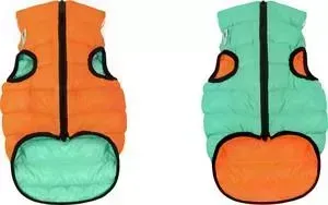 Курточка CoLLaR AiryVest Lumi двухсторонняя светящаяся оранжево-салатовая размер L 55 для собак (2293)