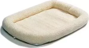 Лежанка Midwest Quiet Time Pet Bed - Fleece 22" флисовая 53х30 см белая для кошек и собак