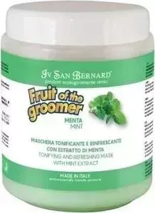 Маска Iv San Bernard Fruit of the Grommer Mint Tonifying Refreshing Mask восстанавливающая с витамином B6 для любого вида шерсти животных 1 л
