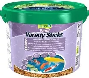 Корм Tetra Pond Variety Sticks Complete Food Blend for All Pond Fish смесь трёх видов палочек для прудовых рыб 10л