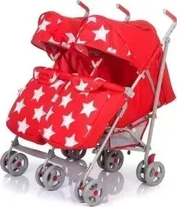 Коляска трость BABYHIT Коляска- BabyHit TWICEY (двойня) RED STARS Красный со звездами