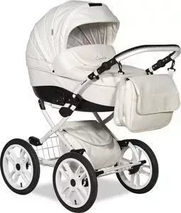 Коляска 2 в 1 Indigo 2 в 1 CAMILA 18 S Plus "14" Cs 27 (белая кожа)