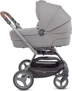 Коляска 2 в 1 INGLESINA 2 в 1 Quad System на шасси Quad Titanium Black Cognac цвет Derby Grey AA61K0DBG-AE60K0002