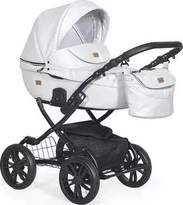 Коляска 2 в 1 Indigo 2 в 1 MARCO City Plus 12" Mc 09 (белая кожа)
