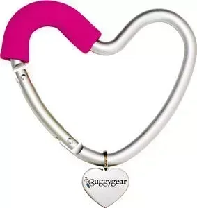 Крепление для сумок Buggygear Сердечко silver/pink