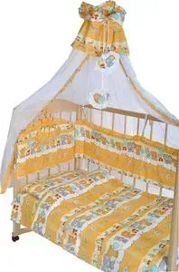 Комплект в кроватку GulSara в 7 пр бязь (балдахин 150х285) бежевый 24 5