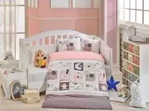 Комплект детского постельного белья Hobby home collection с одеялом поплин SWEET HOME, розовый, 100% Хлопок