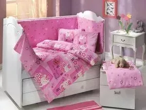 Комплект детского постельного белья Hobby home collection поплин LITTLE SHEEP, розовый, 100% Хлопок