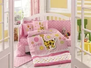 Комплект детского постельного белья Hobby home collection с одеялом поплин PUFFY, розовый, 100% Хлопок