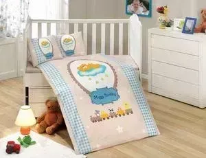 Комплект детского постельного белья Hobby home collection поплин BAMBAM, голубое, 100% Хлопок