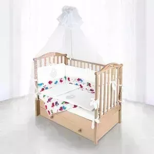 Комплект в кроватку Pituso в Сердечки 6пр белый 120x60 p08w1