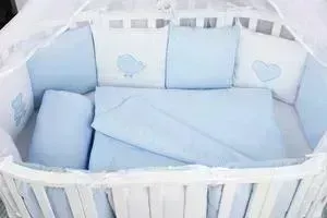 Комплект в кроватку AmaroBaby в 18 предметов (6+12 бортиков) КРОХА Premium (голубой)