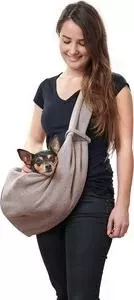 Слинг Hunter Carrier bag Los Angeles 60x30 см бежевый/серый для кошек и собак