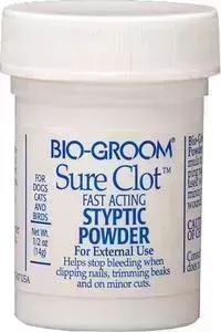 Пудра BIO-GROOM Sure Clot кровоостанавливающая для собак, кошек и птиц 14,8мл (53005)