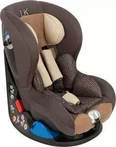 Автокресло Leader Kids 0-18 кг CORVET, цвет коричн.принт/т.беж. кожа, 0-1 гр